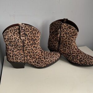 Ariat Tan Leopard Ankle Booties